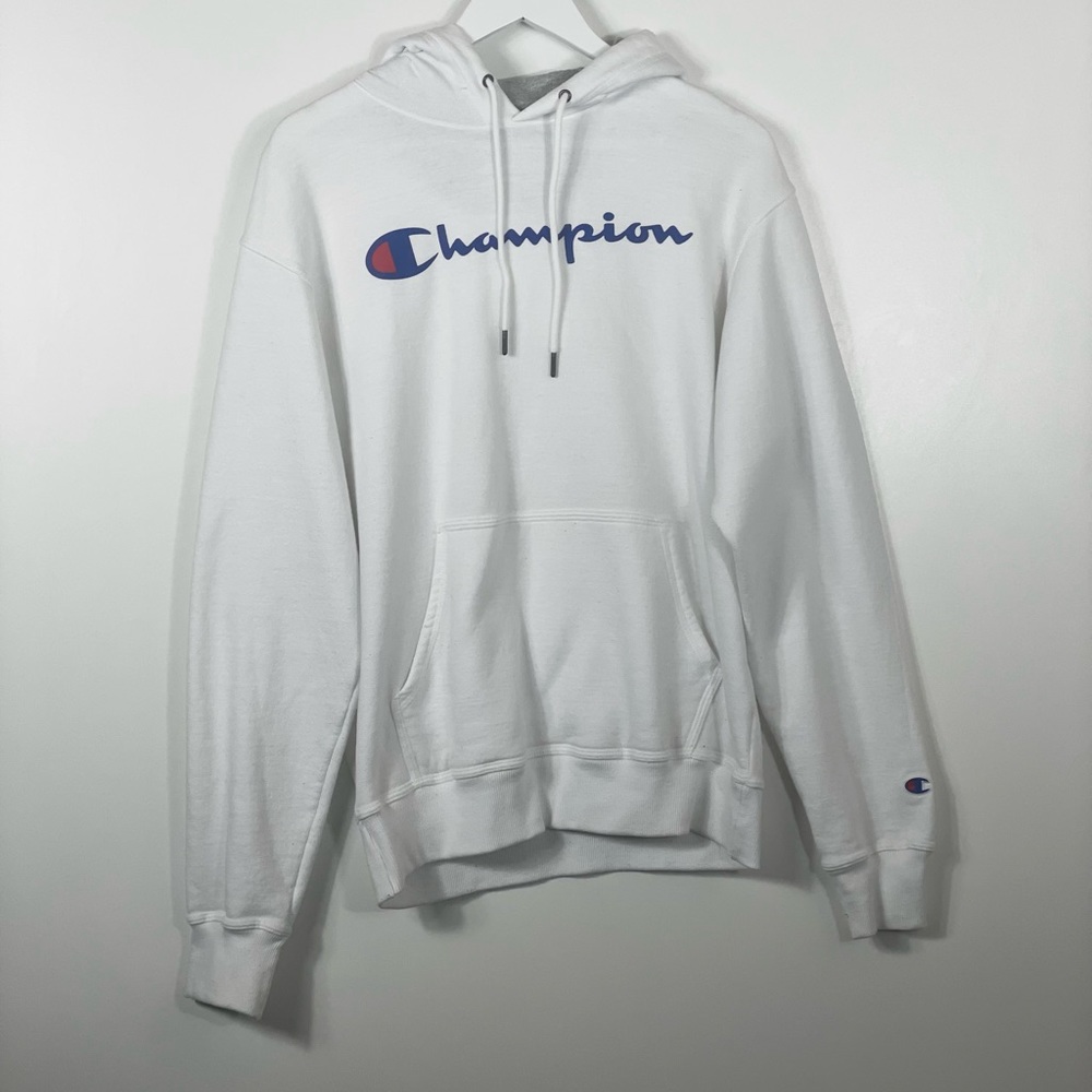 Medium white champion hoodie